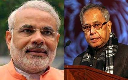 PM Modi wishes Pranab on his 79th b'day PM Modi wishes Pranab on his 79th b'day