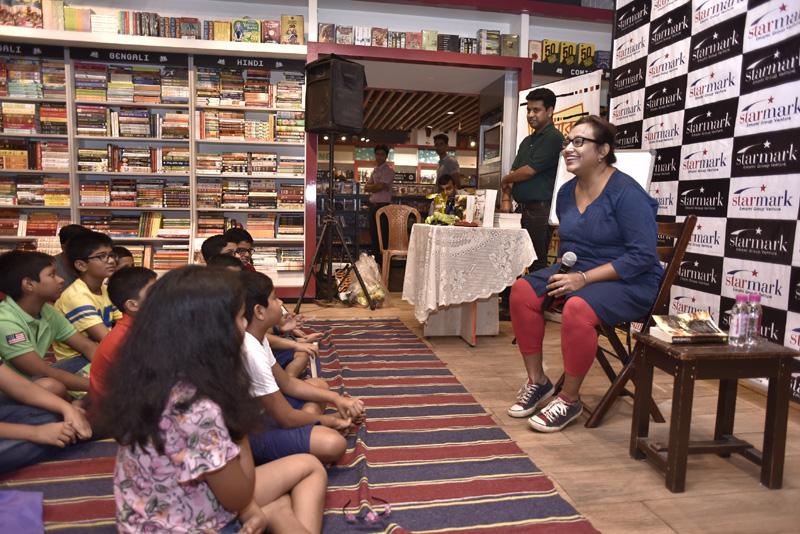 Kids today will find it easy to relate to alternative fairy tales, says Rashmi Bose at a storytelling session in Starmark book store Kids today will find it easy to relate to alternative fairy tales, says Rashmi Bose at a storytelling session in Starmark book store