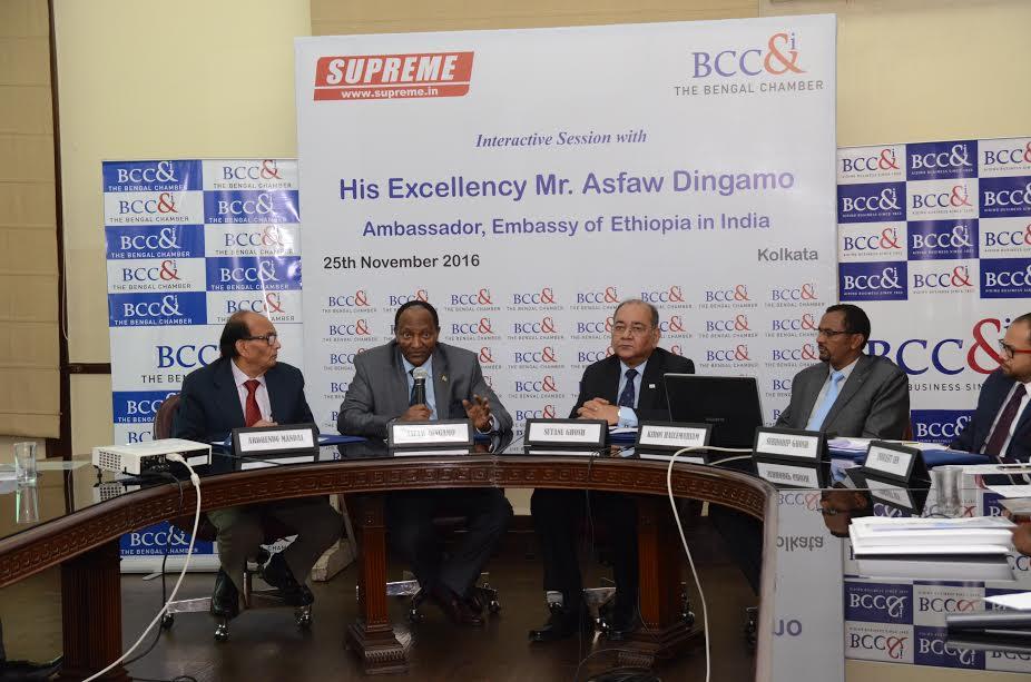 Bengal Chamber of Commerce and Industry,Embassy of Ethiopia host interactive session with Asfaw Dingamo Bengal Chamber of Commerce and Industry,Embassy of Ethiopia host interactive session with Asfaw Dingamo