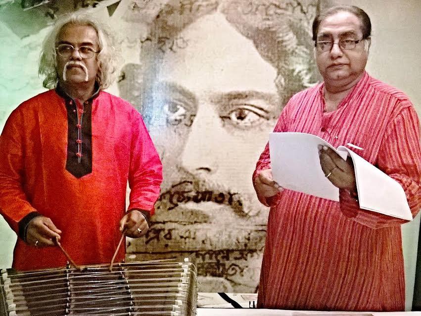 Pdt Tarun Bhattacharya, actor Biswajit Chakraborty features in Tagorenama Pdt Tarun Bhattacharya, actor Biswajit Chakraborty features in Tagorenama