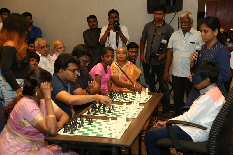 Prodigy Praggnanandhaa thrills audience including Vishy Anand at Blindfold simultaneous chess display Prodigy Praggnanandhaa thrills audience including Vishy Anand at Blindfold simultaneous chess display