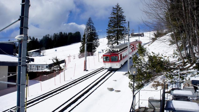 Mount Rigi: Swiss Alps on a cogwheel train Mount Rigi: Swiss Alps on a cogwheel train