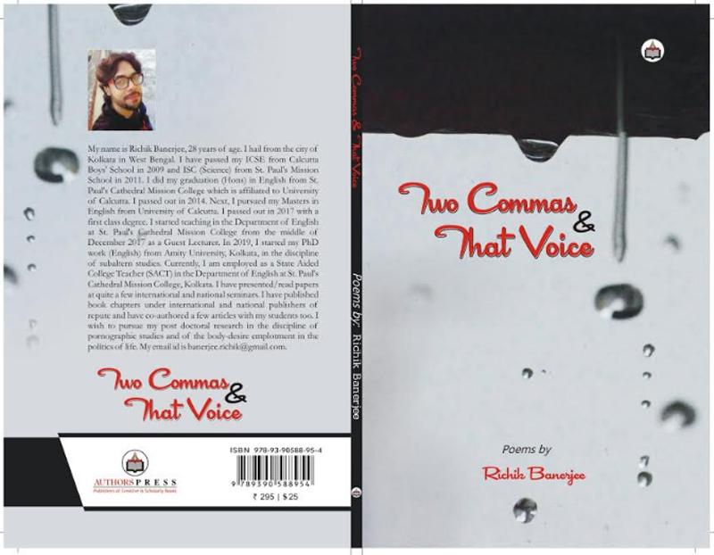 Author interview: Poet Richik Banerjee talks about his upcoming book Two Commas & That Voice Author interview: Poet Richik Banerjee talks about his upcoming book Two Commas & That Voice