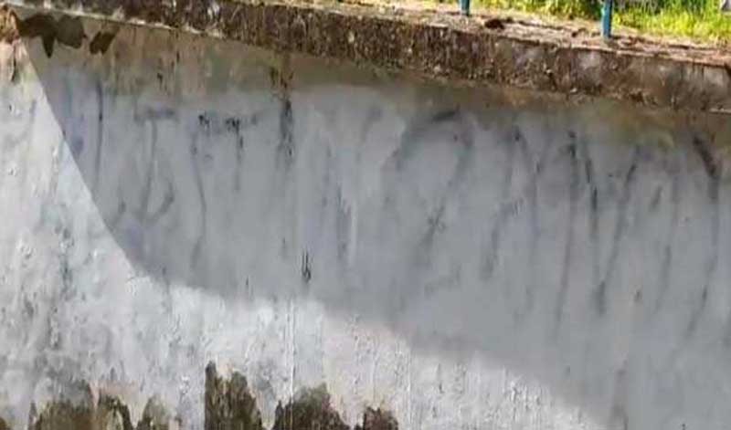 Pro-Khalistan slogans written on walls in Dharamshala ahead of World Cup matches Pro-Khalistan slogans written on walls in Dharamshala ahead of World Cup matches
