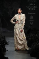 India Couture Week: Bollywood actress Athiya Shetty walks for designer Anamika Khanna