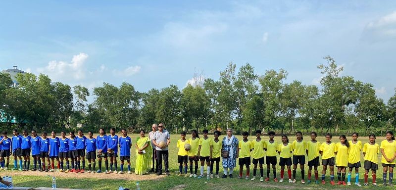 Rotary Calcutta Metro City hands over football and fitness kits to Nayagram Thana Balika Vidyapith in Jhargram Rotary Calcutta Metro City hands over football and fitness kits to Nayagram Thana Balika Vidyapith in Jhargram