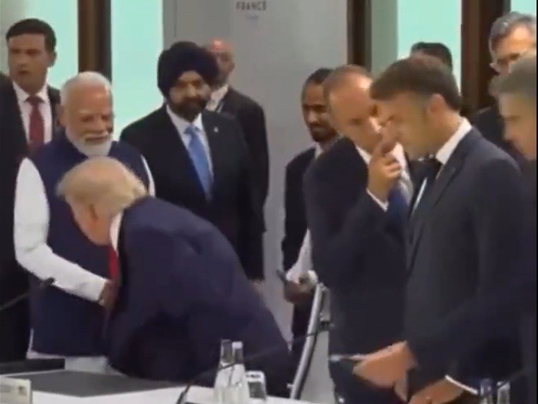 Handshake, brief chat: Modi and Trump meet at G7 Summit